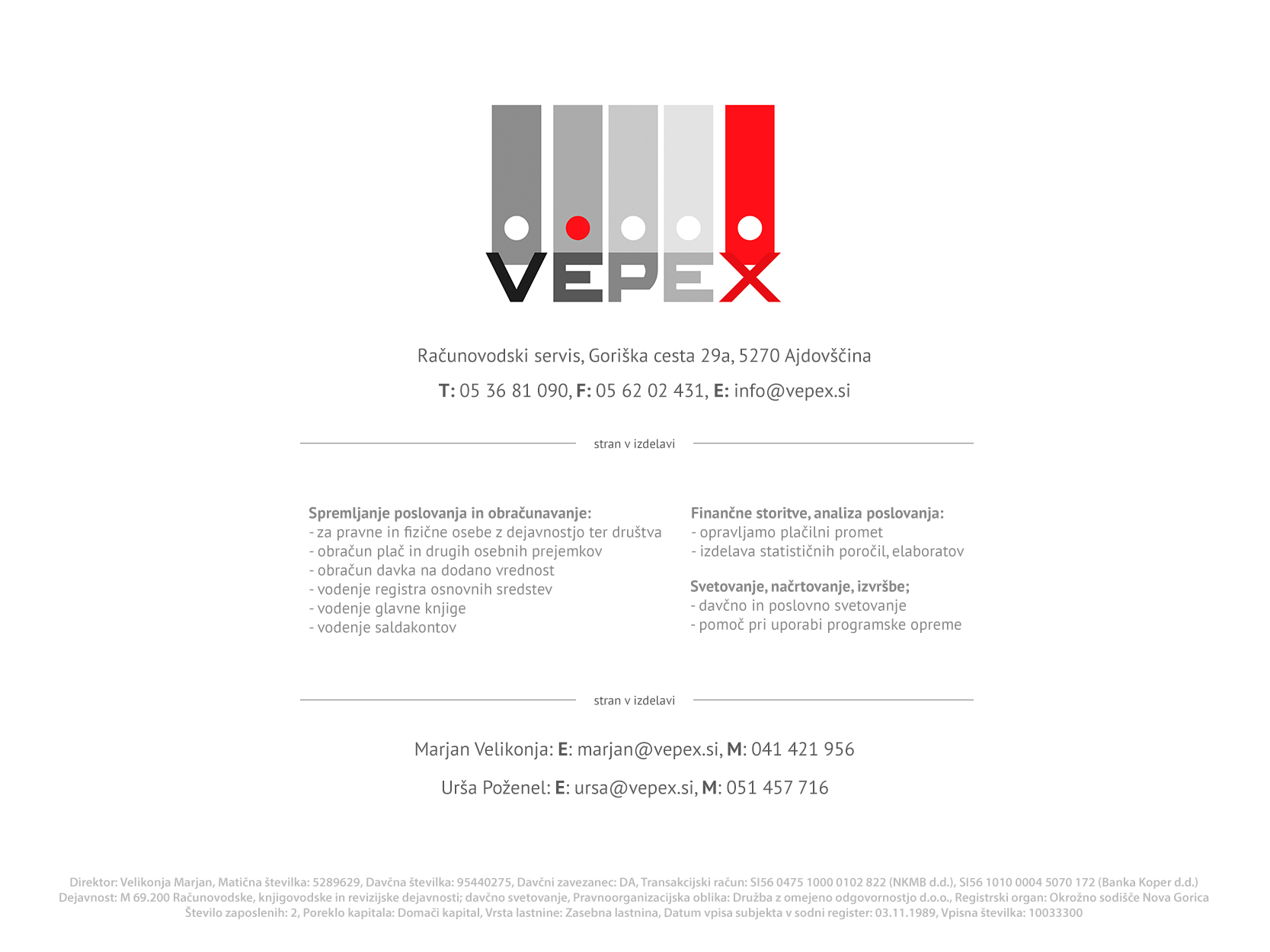 Vepex stran v izdelavi